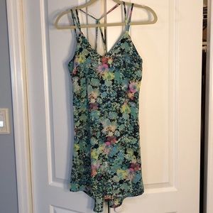 Floral print summer mini-dress